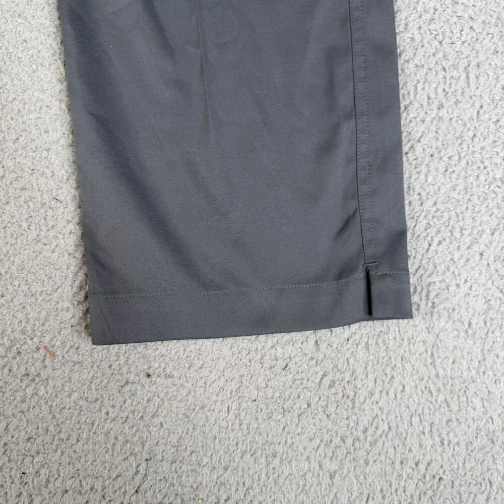 NIKE Golf Chino Pants Mens 34x32 Gray Dri Fit Performance Stretch Flat Front